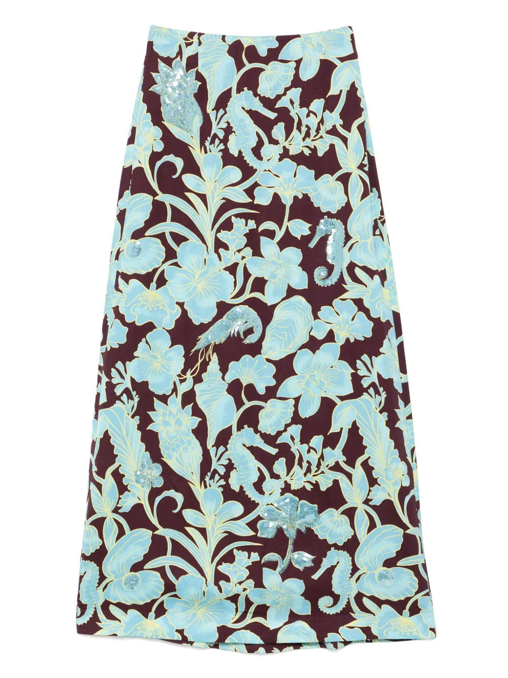 ALEMAIS falda midi Sizzle | marrón | Image 1