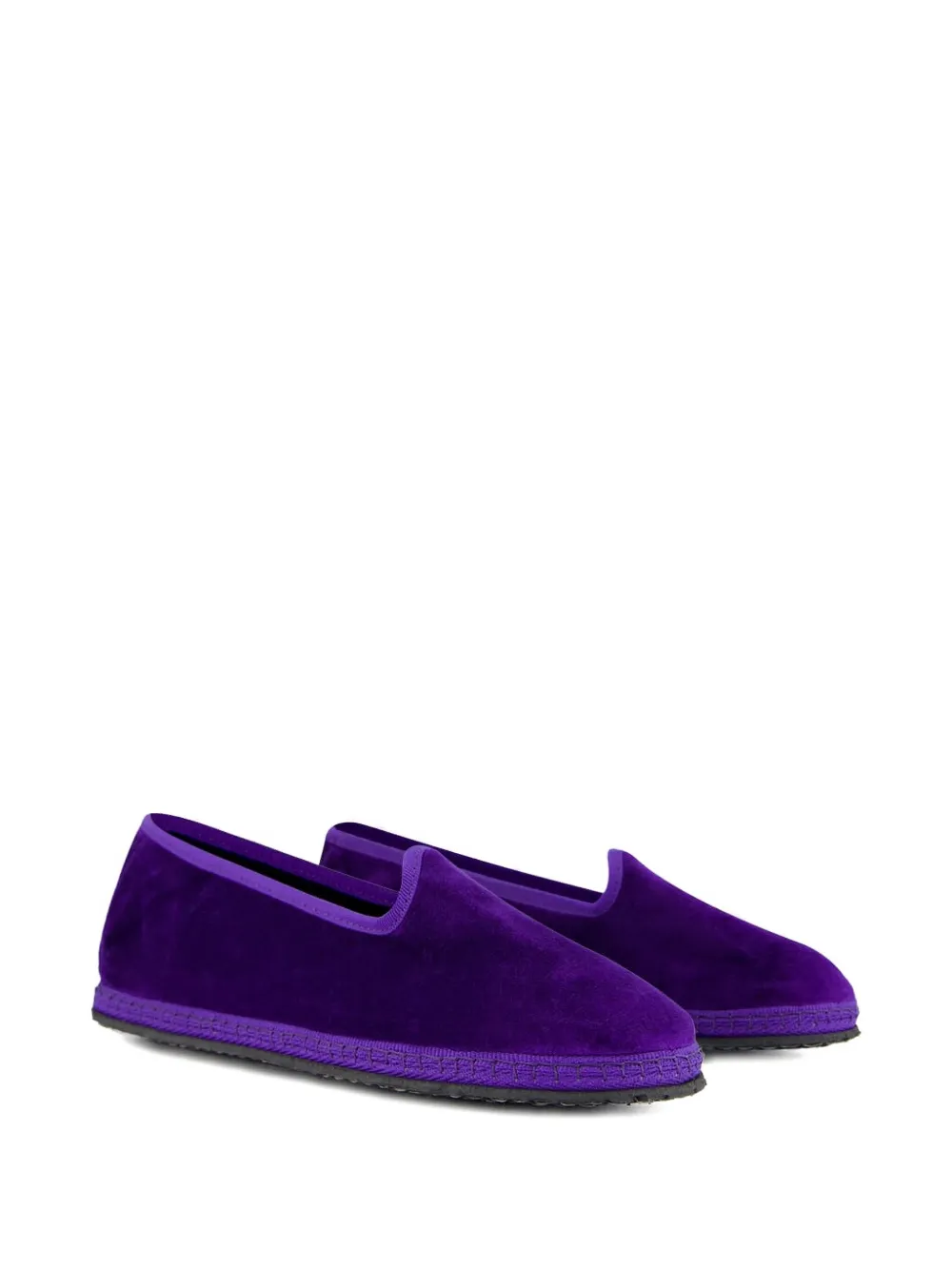 Piedaterre Modigliani Velvet Loafers In Purple