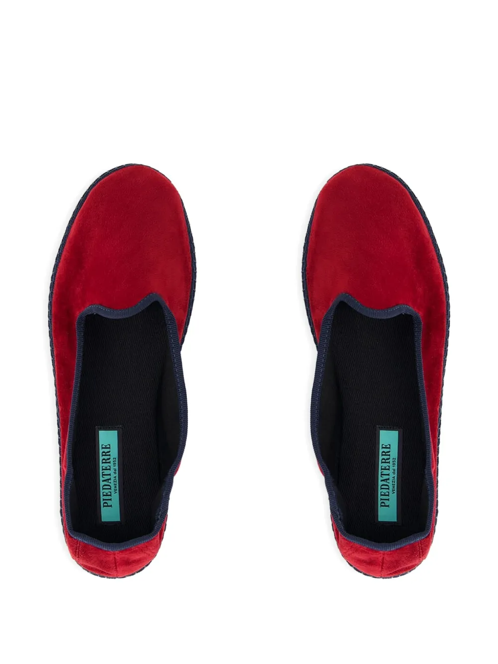 Piedaterre Velvet Ballet Flats In Red