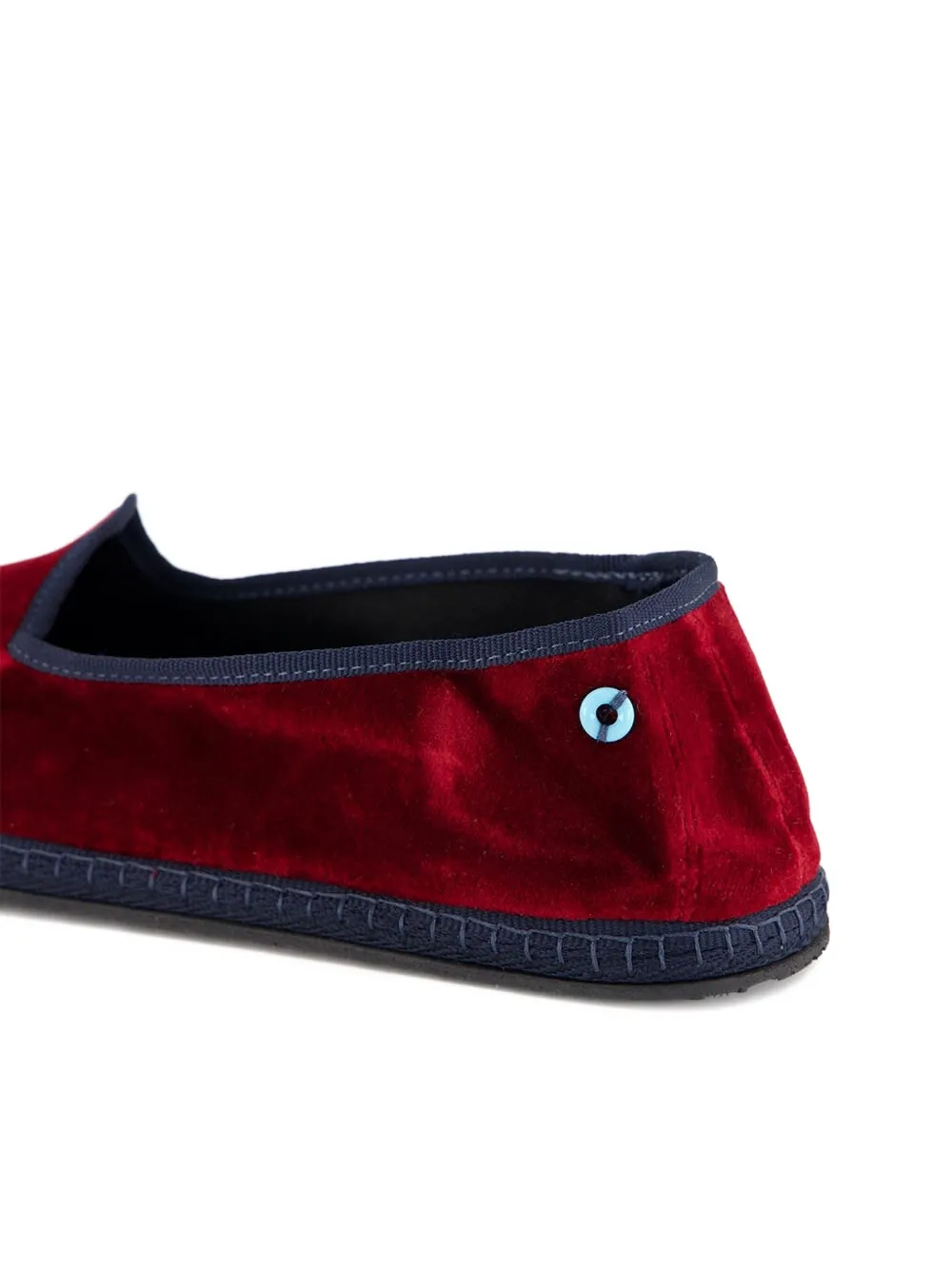 Piedaterre Velvet Ballet Flats In Red