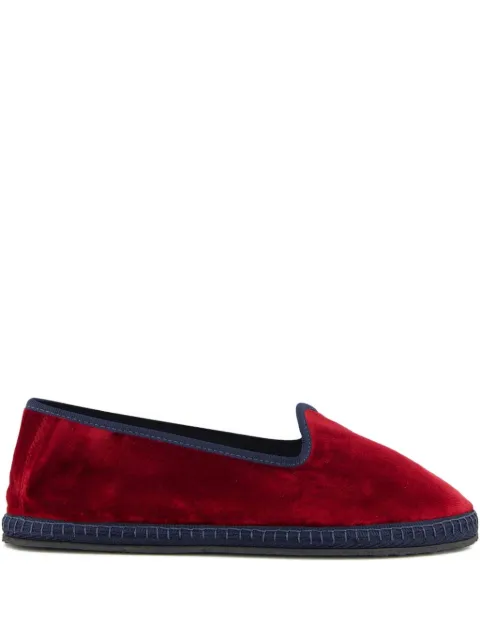 PIEDATERRE velvet ballet flats