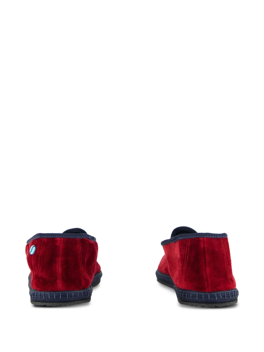 Piedaterre Velvet Ballet Flats In Red