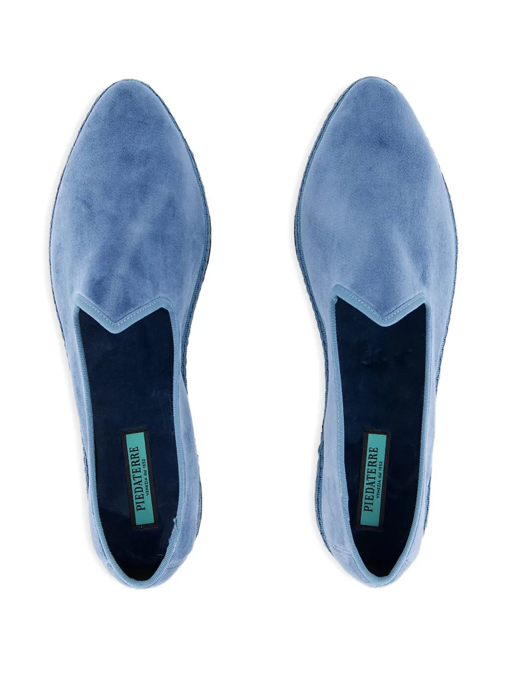 PIEDATERRE Wilde velvet loafers Blue