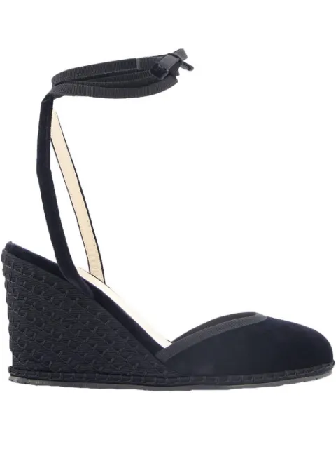 Vibi Venezia 100mm velvet lace-up heeled espadrilles