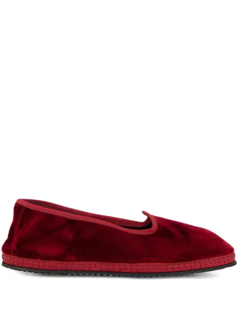 PIEDATERRE Modigliani velvet flat loafers