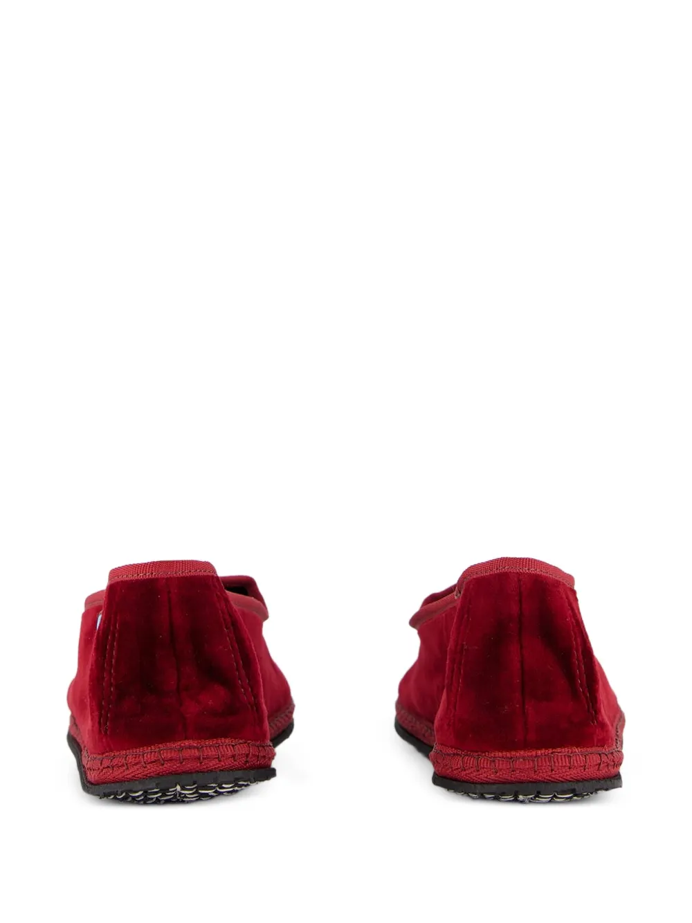 PIEDATERRE Modigliani velvet flat loafers Red