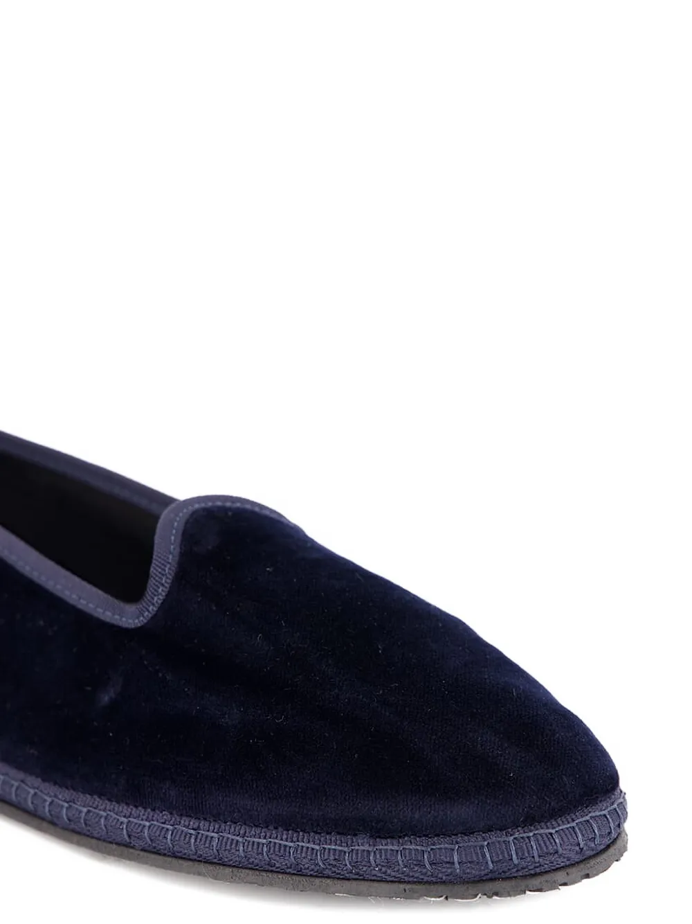 PIEDATERRE Modigliani velvet flat loafers Blue