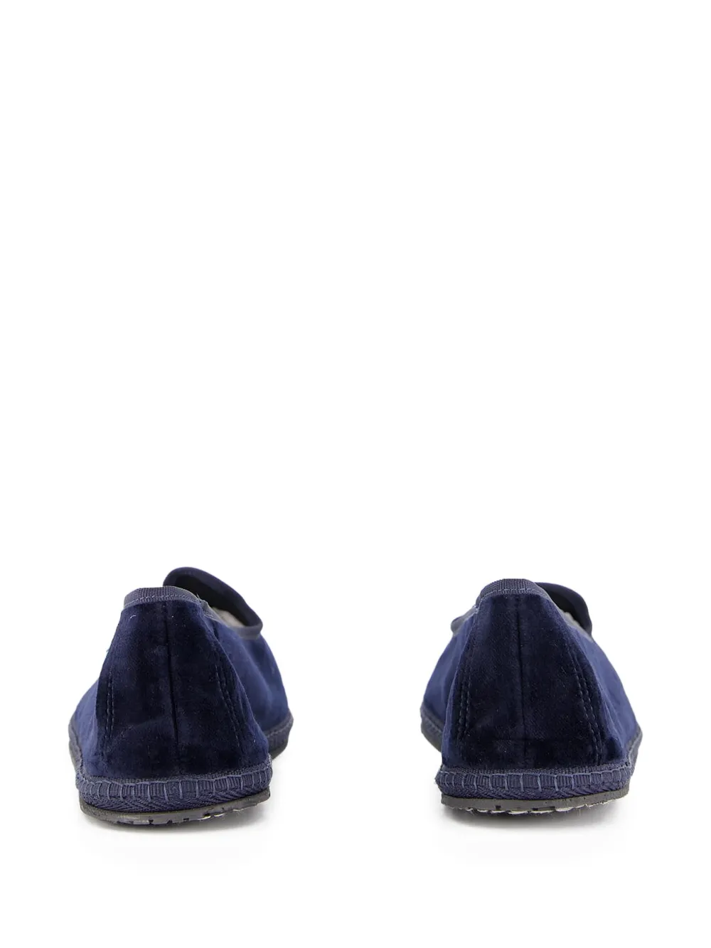 PIEDATERRE Modigliani velvet flat loafers Blue