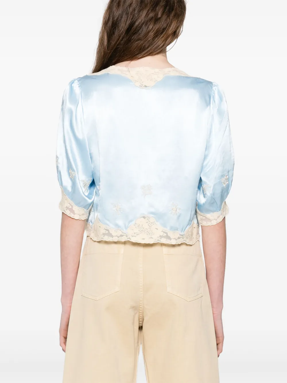 Rixo Ursula blouse Blauw