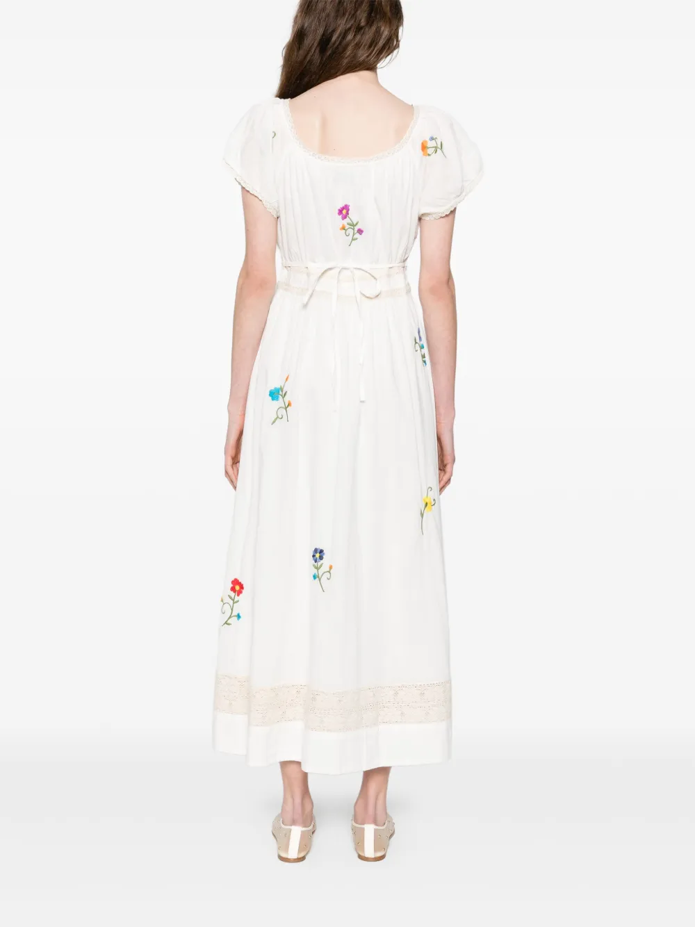 Rixo Alani maxi-jurk Beige