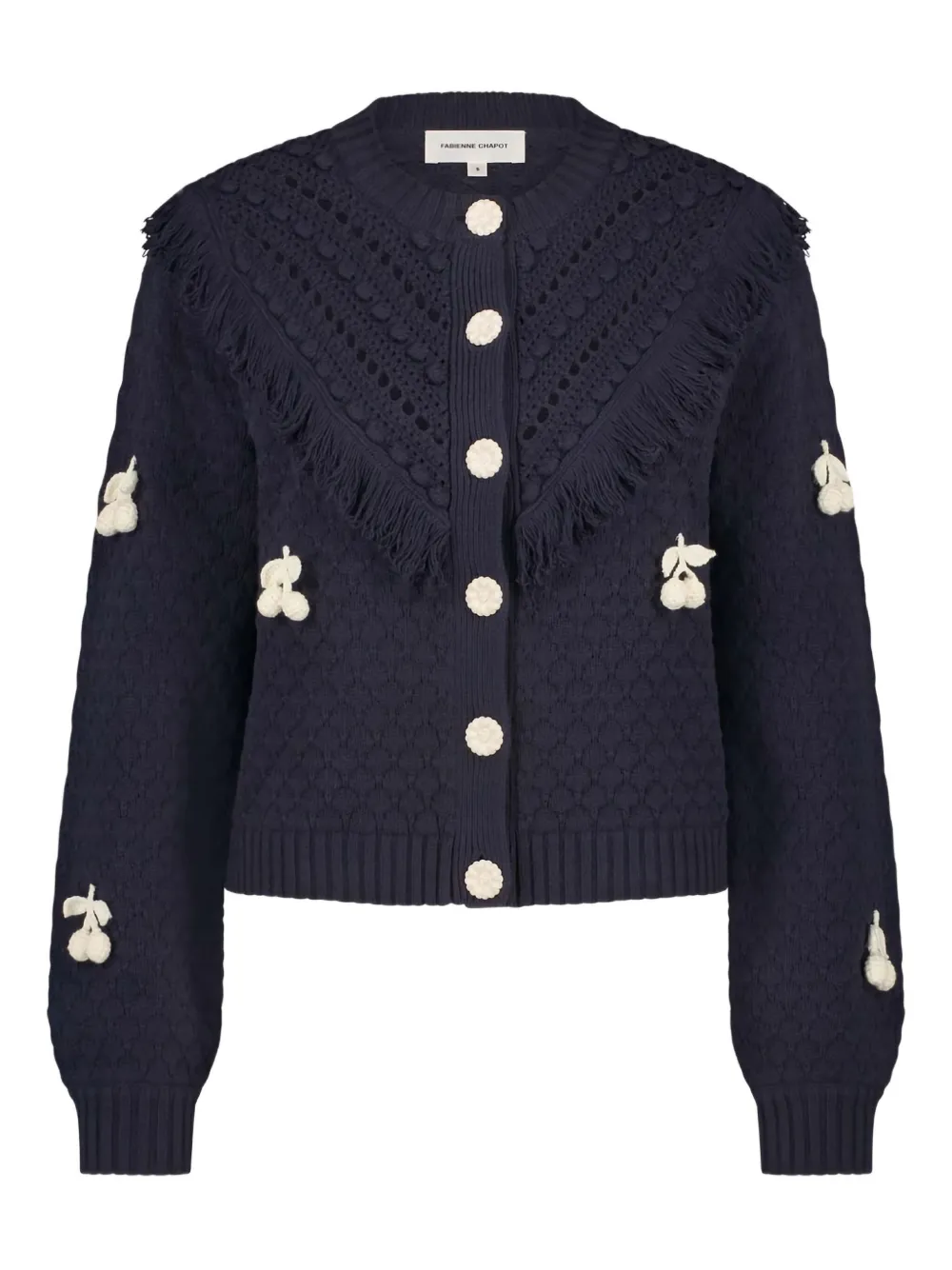Fabienne Chapot Vest met franje Blauw