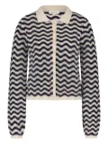 Fabienne Chapot Caro zigzag-patterned cardigan - Blue