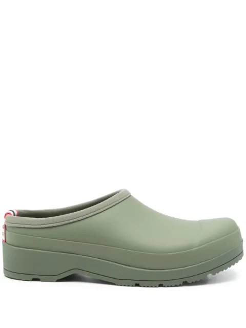 Hunter logo-print mules 