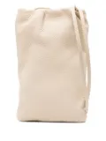 The Row grained-leather phone case - Neutrals