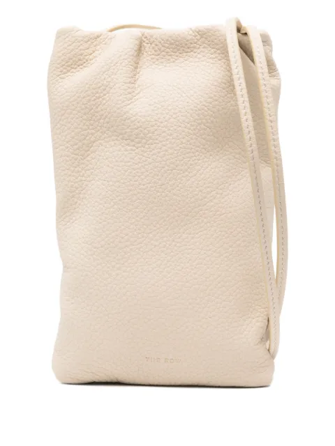 The Row grained-leather phone case
