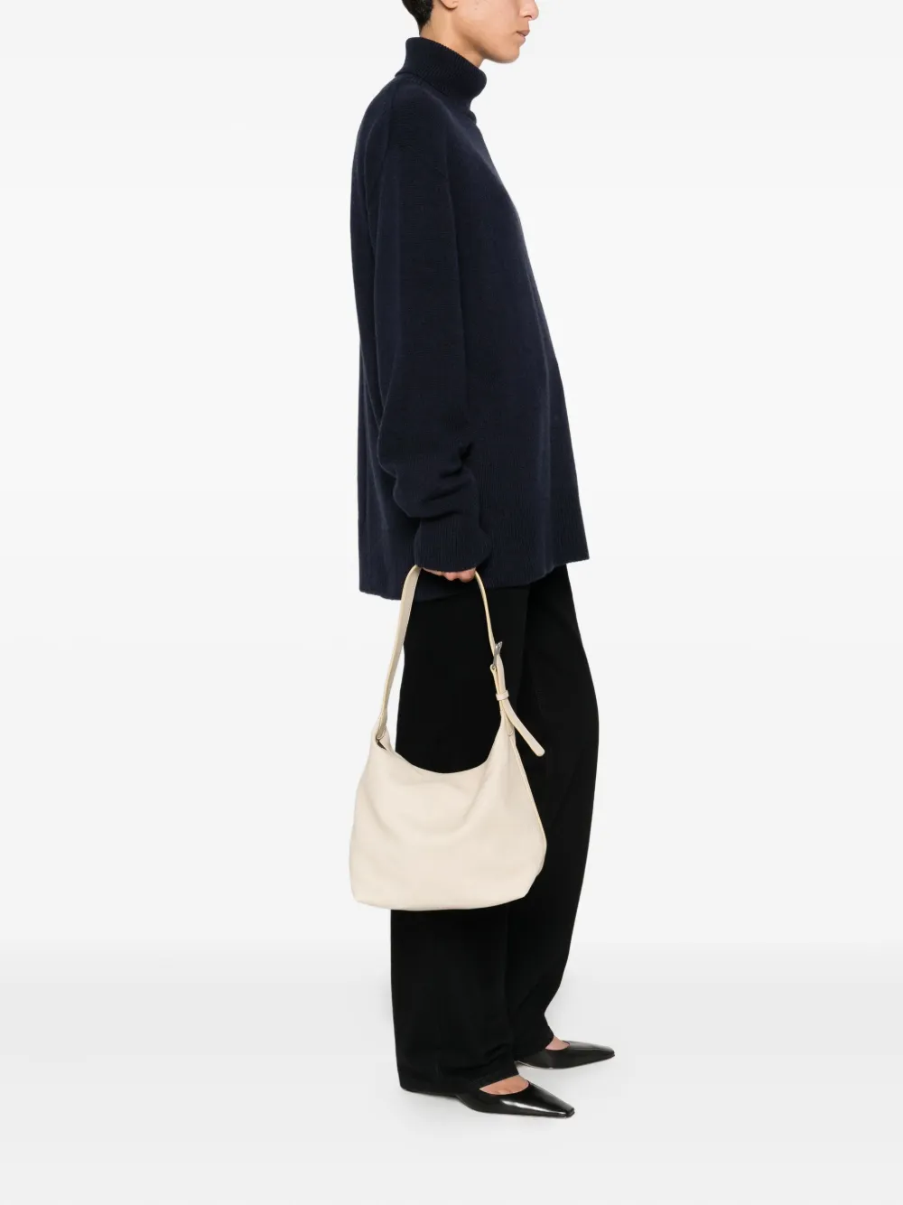 The Row Isa Buckle-fastening Leather Shoulder Bag In Brown