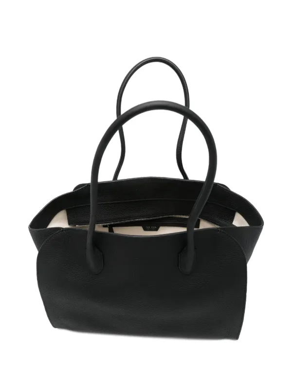 【美品】THE ROW 風ブラック レザートートバッグ The Row レザー トートバッグ | ブラック | FARFETCH JP
