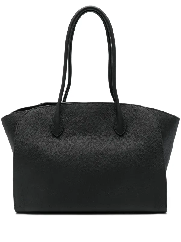 THE ROW 黒 レザー トートバッグ Therow】バケツデザイン黒のレザー