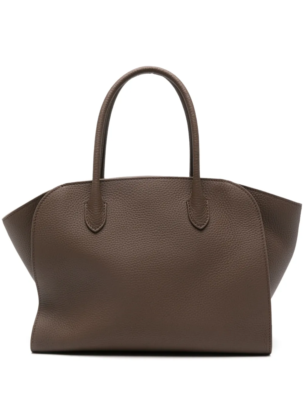 The Row Marlo Leather Tote Bag In Brown