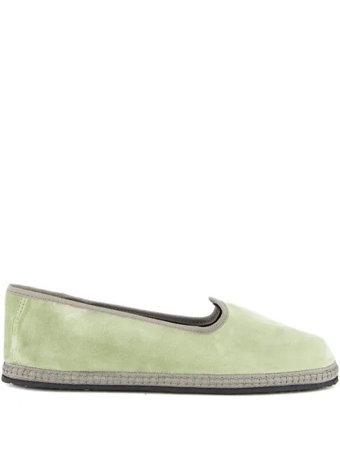 PIEDATERRE velvet ballet flats