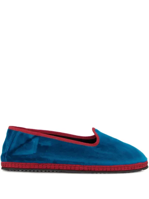 PIEDATERRE velvet ballet flats