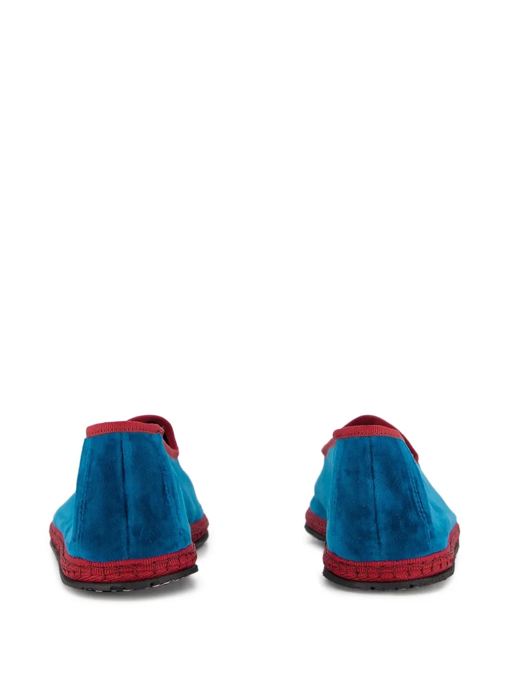 PIEDATERRE velvet ballet flats Blue
