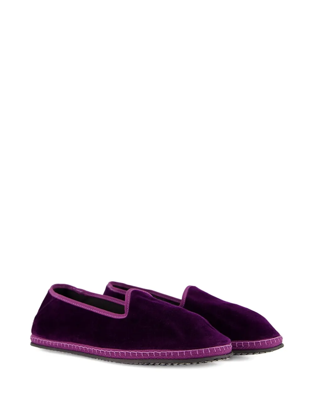 PIEDATERRE Modigliani velvet slippers Purple