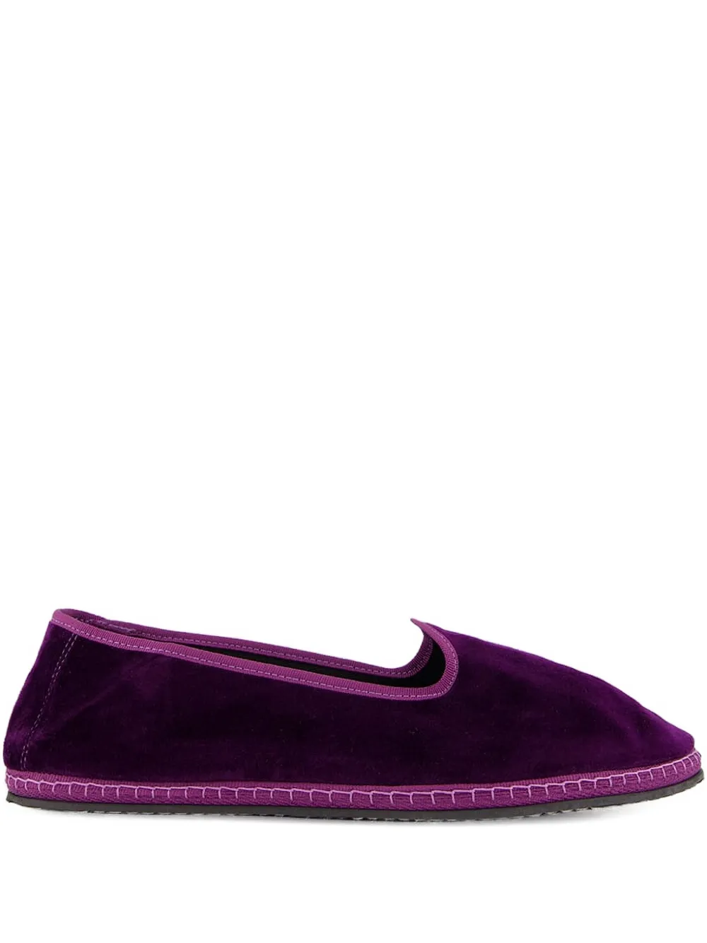 PIEDATERRE Modigliani velvet slippers Purple