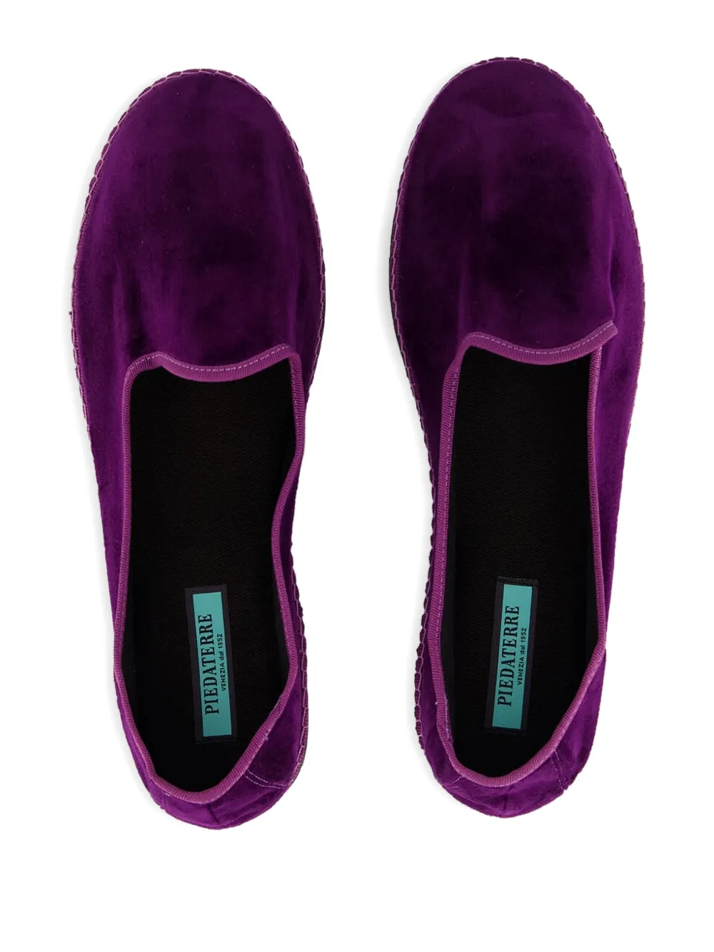 PIEDATERRE Modigliani velvet slippers Purple