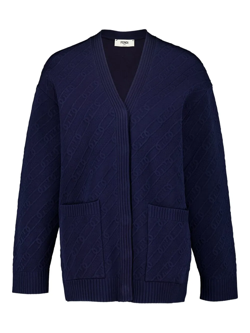FENDI O Lock Chain cardigan | Blue | Image 1