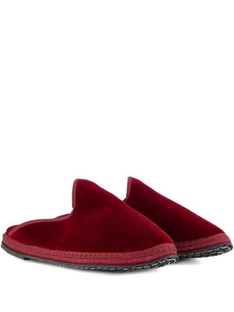 PIEDATERRE Dandy velvet slippers