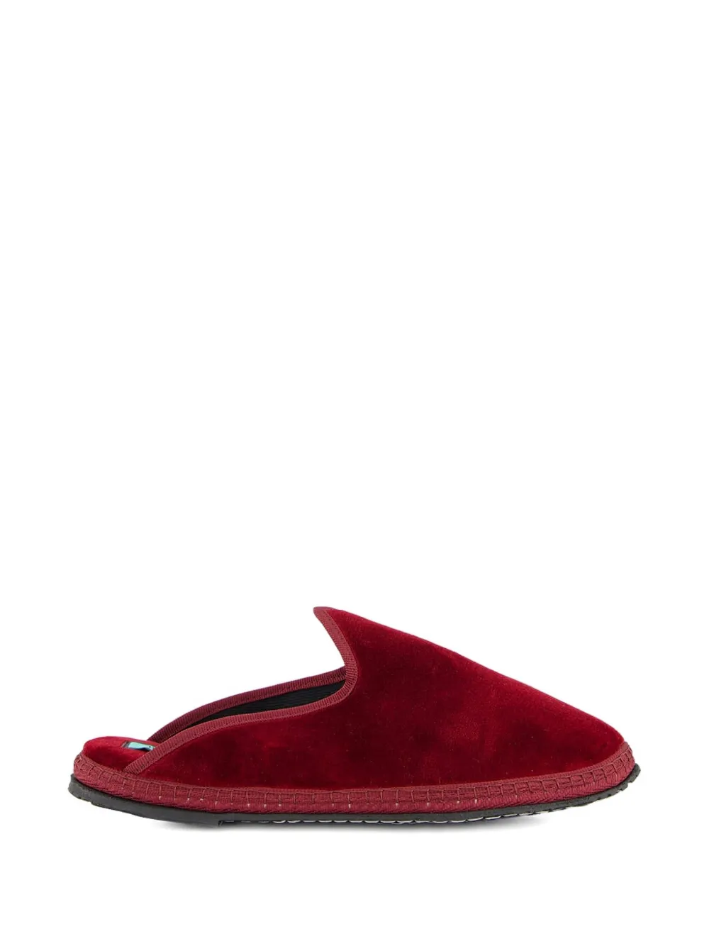 Piedaterre Dandy Velvet Slippers In Red