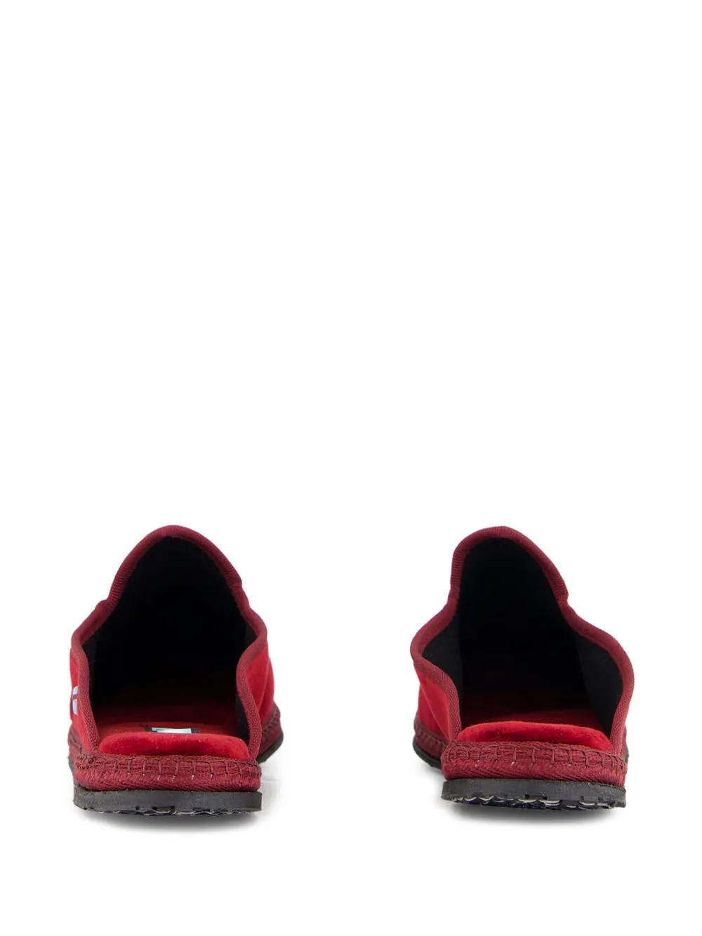 Piedaterre Dandy Velvet Slippers In Red