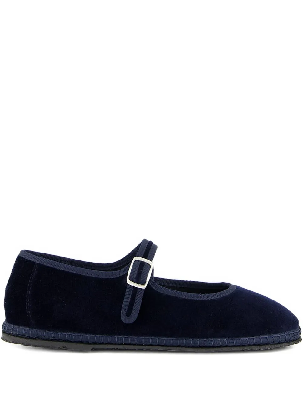 Piedaterre Grace Velvet Ballet Flats In Blue