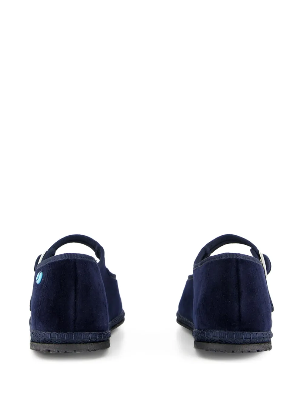 Piedaterre Grace Velvet Ballet Flats In Blue