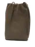 The Row grained-leather phone case - Green