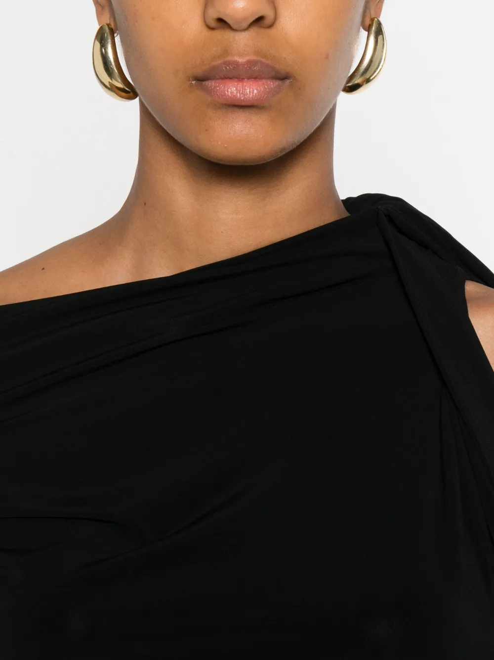 Jacquemus The Drapeado mini dress Zwart