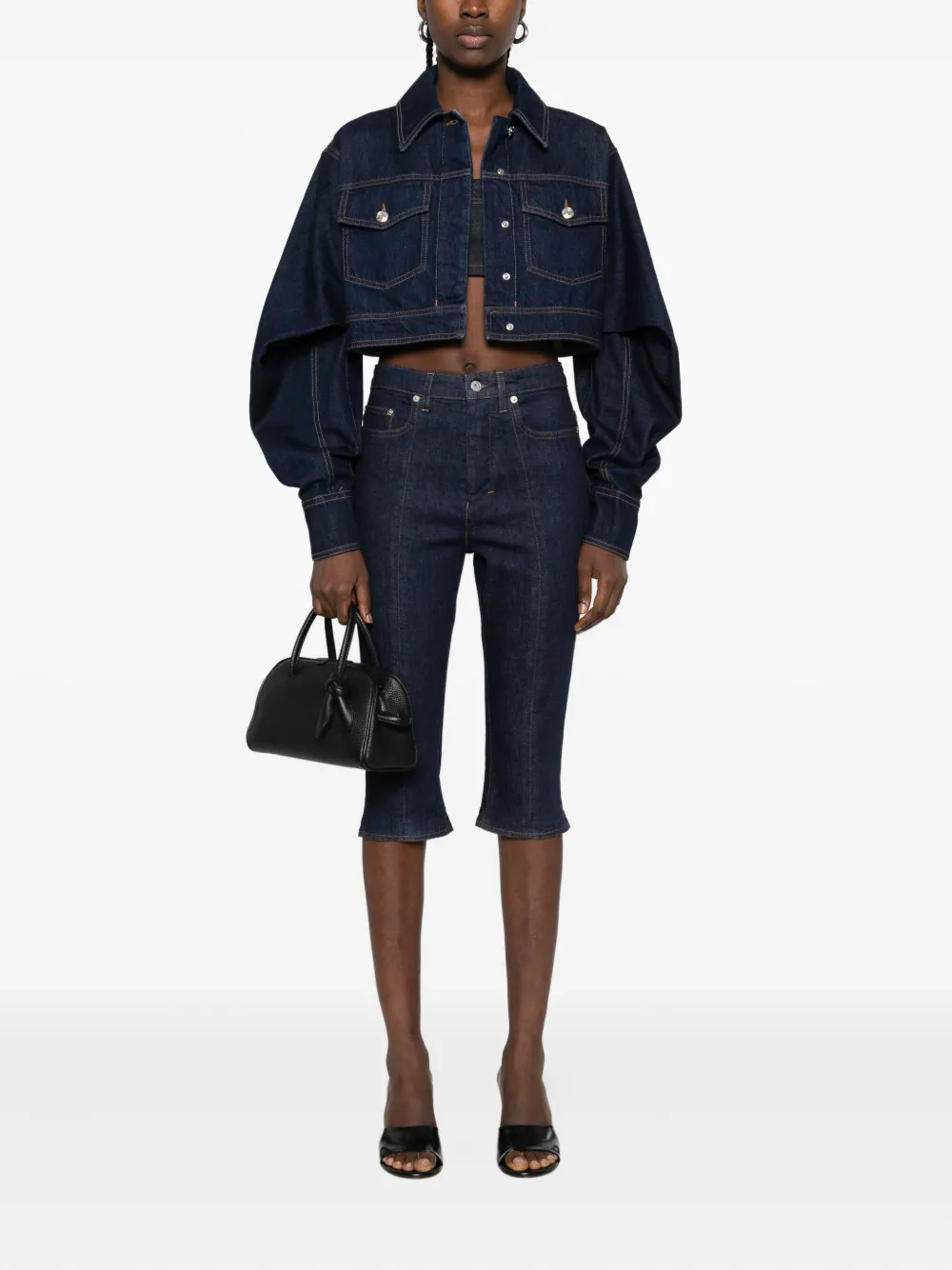 Jacquemus Le De-Nîmes panelled jeans | Cropped Jeans | Image 2