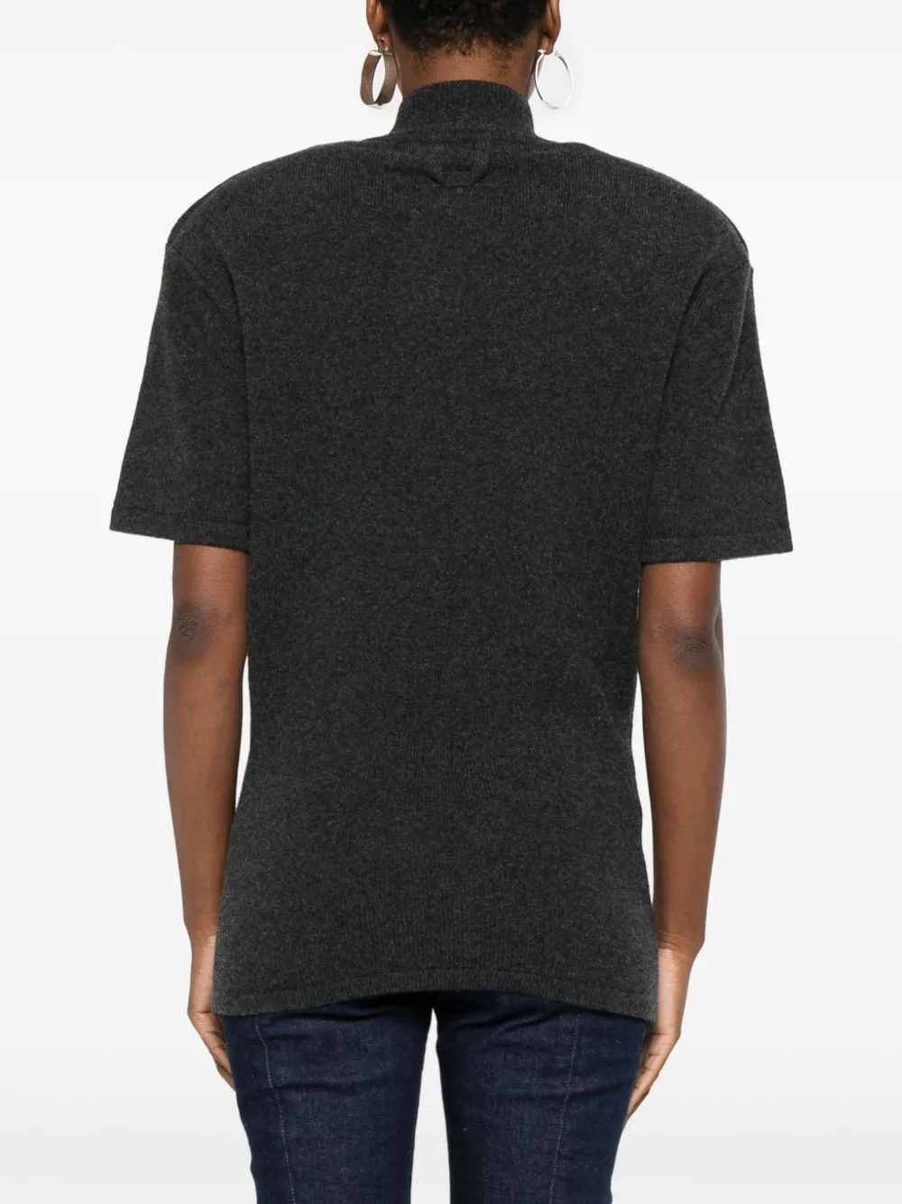 Jacquemus Gebreid T-shirt met hoge hals Grijs