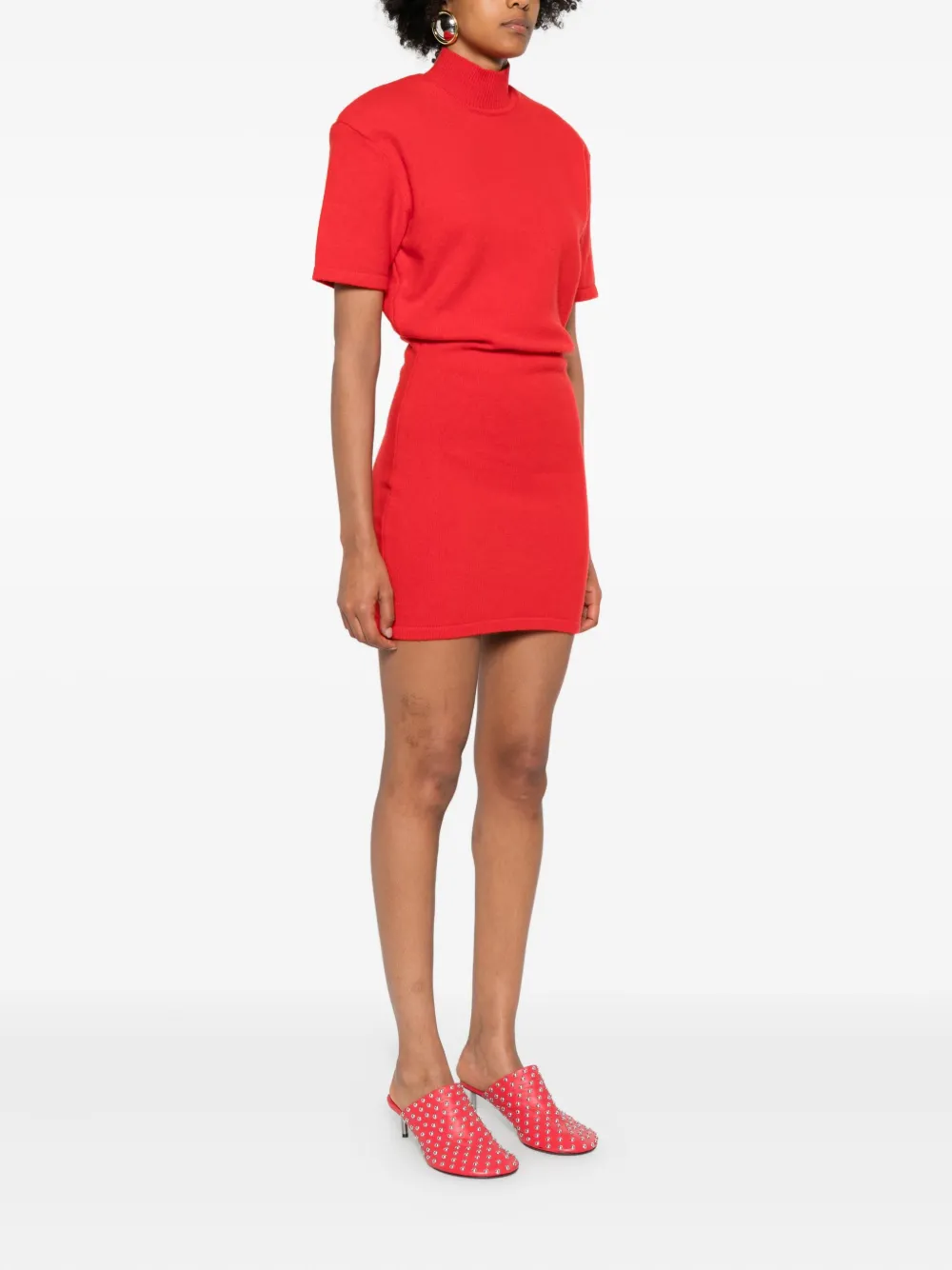 Jacquemus T-shirt met hoge hals Rood