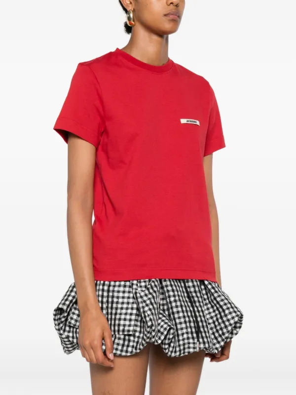 Jacquemus Le T-shirt Gros Grain T-shirt | Red | FARFETCH