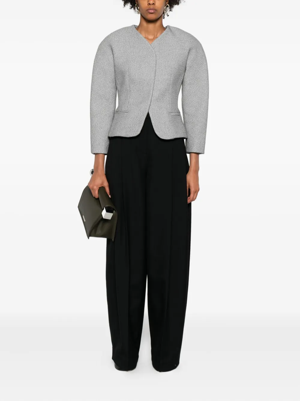 Jacquemus Broek met geplooide voorkant - Zwart