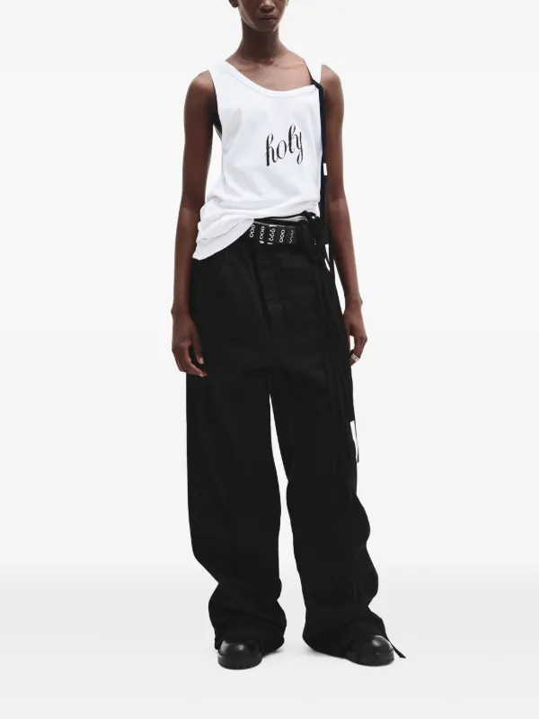Ann Demeulemeester Seva Printed Tank Top | White | FARFETCH CA