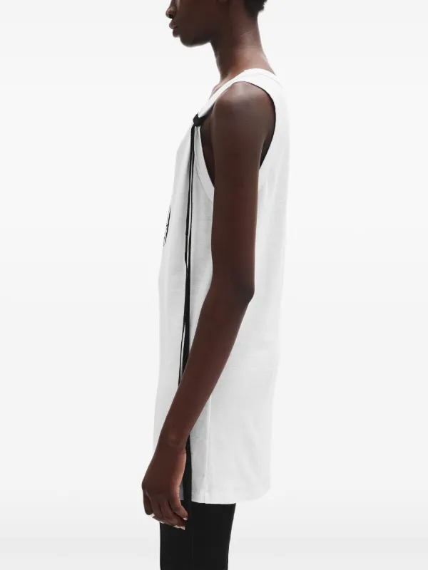 大人気！！　Ann Demeulemeester タンクトップ　ホワイト Ann Demeulemeester Seva Printed Tank Top | White | FARFETCH CA