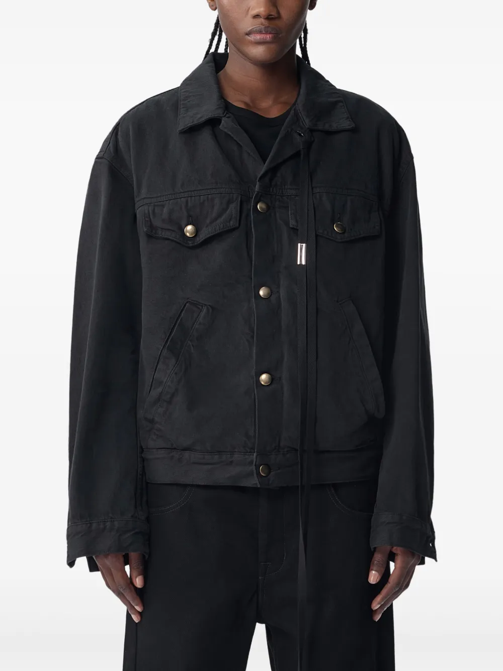 Ann Demeulemeester Marthe denim jack Zwart