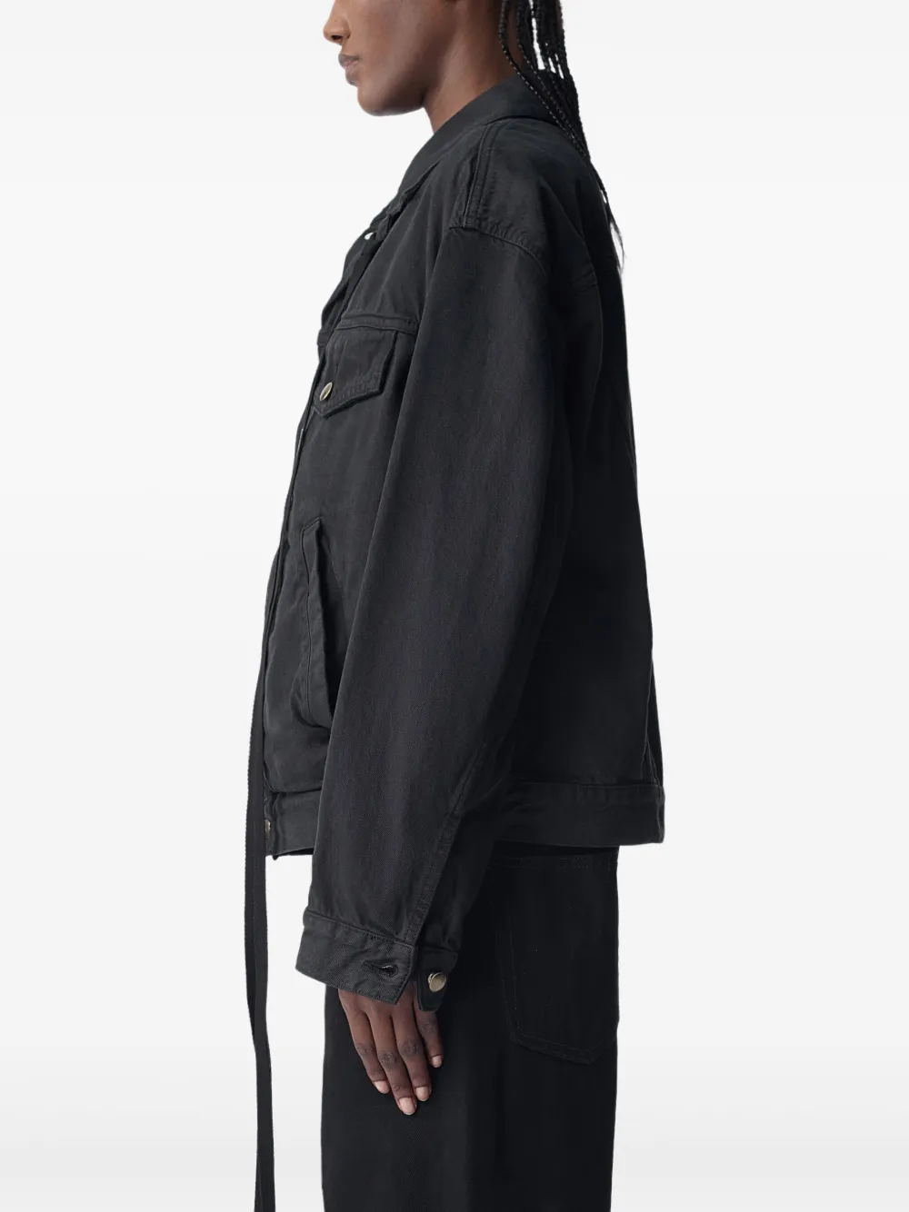 Ann Demeulemeester Marthe denim jack Zwart