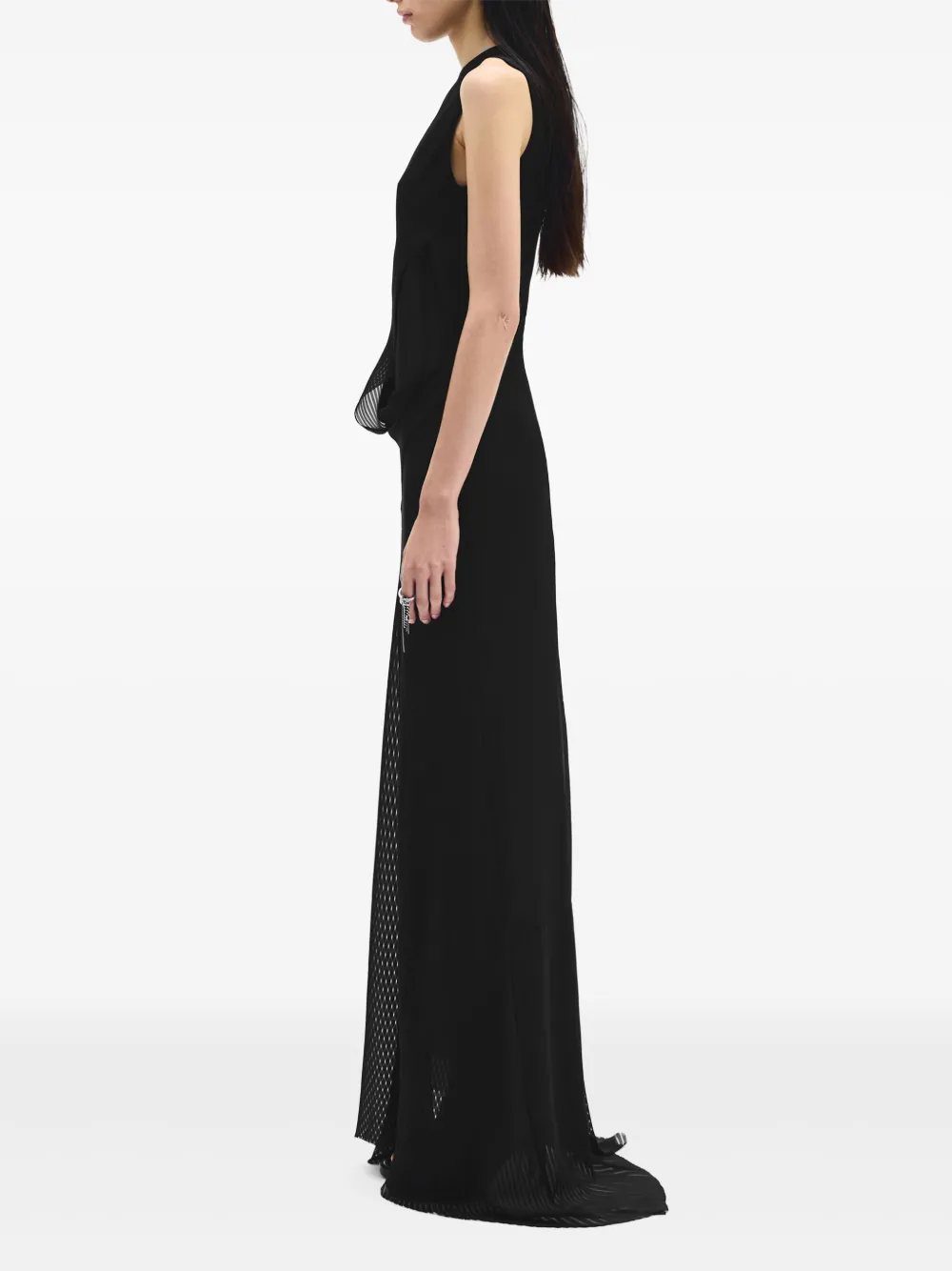 Ann Demeulemeester Leah asymmetrische jurk Zwart