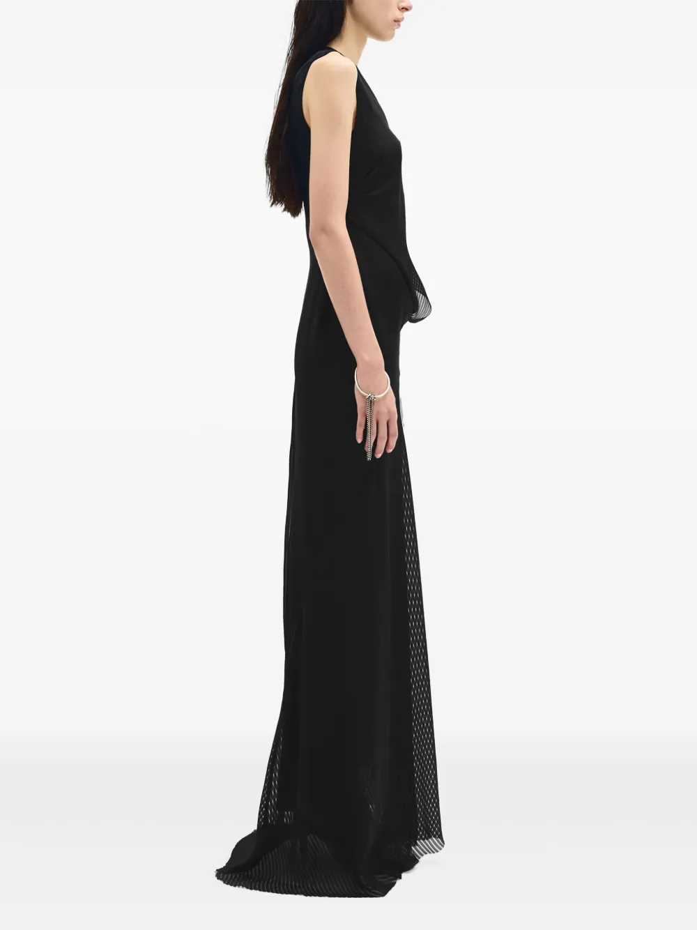 Ann Demeulemeester Leah asymmetrische jurk - Zwart