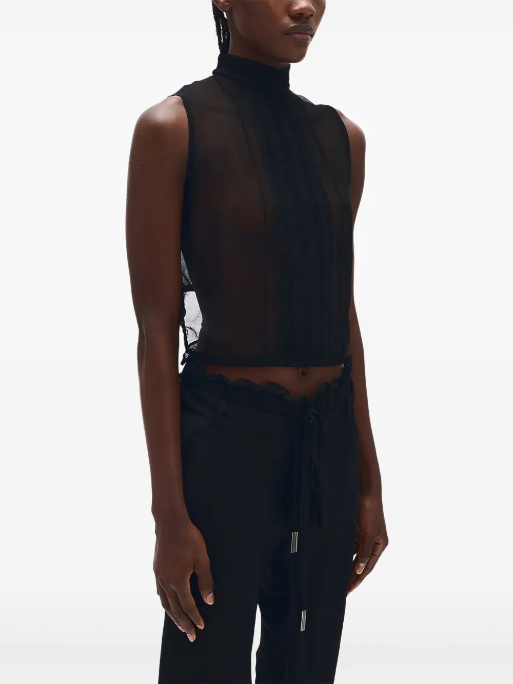 Ann Demeulemeester Hilju cropped top Zwart