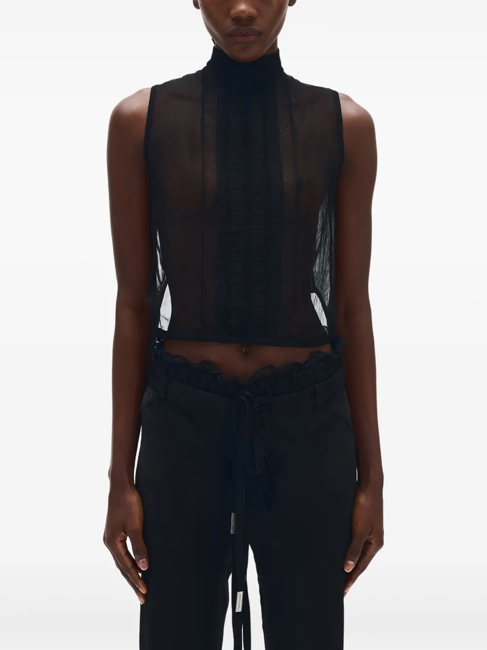 Ann Demeulemeester Hilju cropped top Zwart